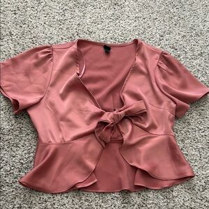 Wild Fable Pink Tie-Front Blouse